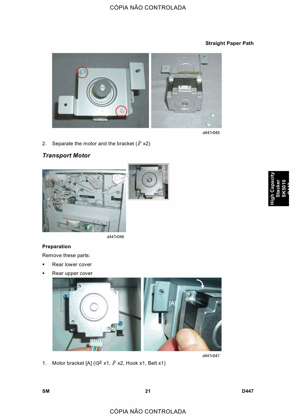 RICOH Options D447 HIGH-CAPACITY-STACKER Parts Catalog PDF download-2
